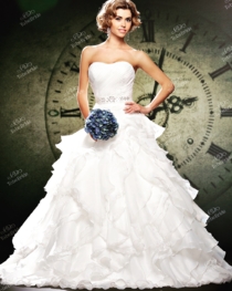 Свадебное платье рыбка с юбкой валан